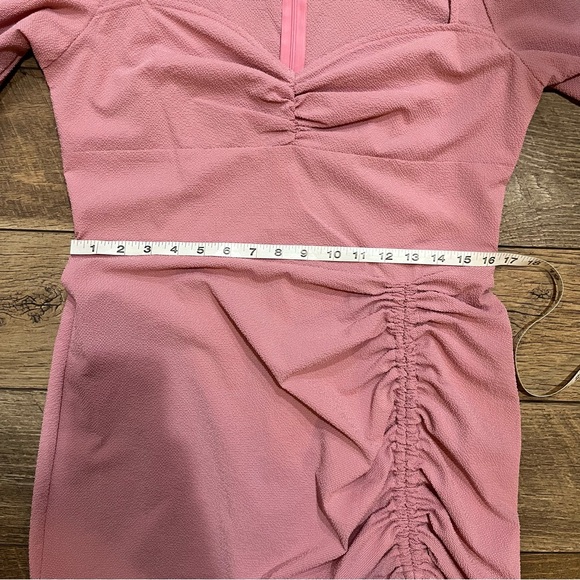 Pink Ruched Mini Dress - Picture 6 of 8